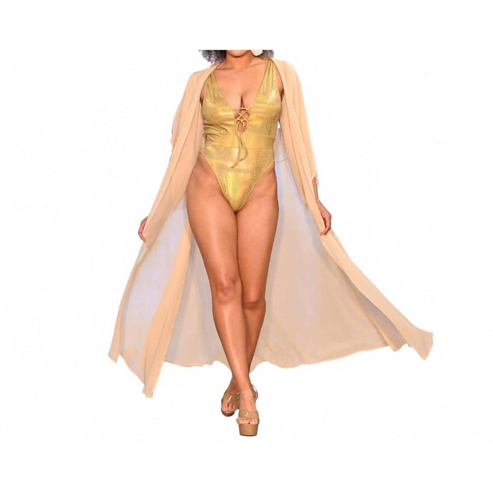 NEW GYV ME BODY wrap kimono in sand